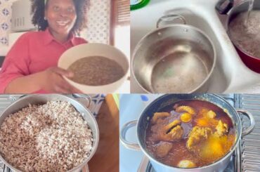 Italy wife diaries : cooking ofada rice and ofada sauce for my husband