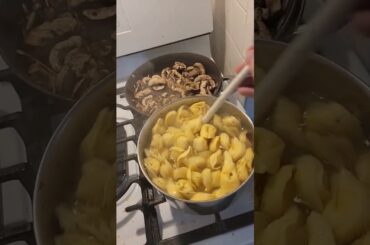 Ravioli and Italian sausage #italian #food #ravioli #sausage #homemadefood #tasty