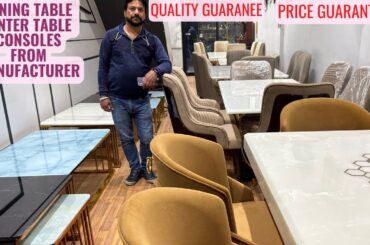 Dining Table, Center Table, Consoles From Factory in Kirti Nagar Furniture Market Delhi | Free Table