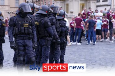 30 people arrested as West Ham & Fiorentina fans clash in Prague