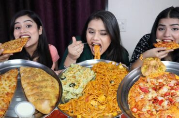 Italian Street Food Challenge | Big Pizza Slice, Garlic Bread, Lasagna, Spaghetti Pasta, Pizza etc..