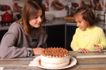 Tiramisu. Italian multi-layered dessert. Cooking at home