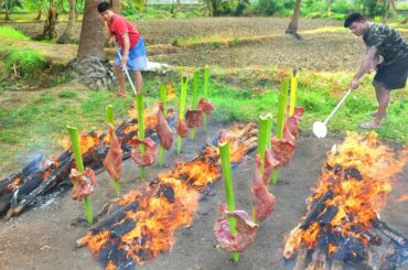 VERTICAL MUTTON BBQ | Most Unique Irani Mutton BBQ Recipe | Iranian Village food