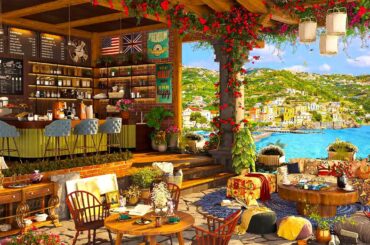 Italian Morning Coffee Shop Ambience | Romance Bossa Nova Music for Good Mood Start The Day, Relax