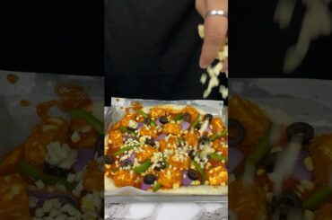 BBQ Paneer Pizza ASMR Cooking #shorts #food #cooking #pizza #paneerpizza #asmr #indianasmrworld