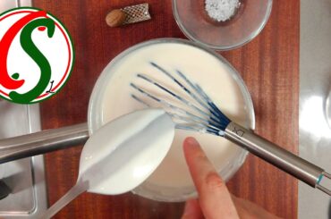 Bechamel - Fundamental sauce for baked lasagna - Base of many Italian recipes