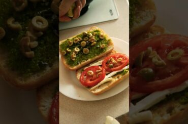 Italian bruschetta with pesto #italian #italy #recipes
