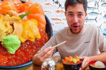 JAPANESE RAW FOOD Tour in Hokkaido!! Japan’s #1 OVERFLOWING Seafood Bowl with Sea Urchin!