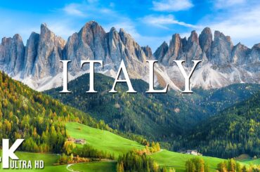 FLYING OVER ITALY (4K UHD) - Amazing Beautiful Nature Scenery with Relaxing Music