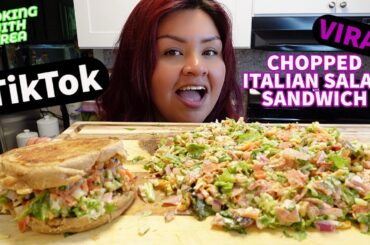 TikTok VIRAL CHOPPED ITALIAN SALAD SANDWICH | How to make | Cooking with Drea