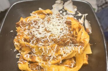 My first ever attempt at an authentic bolognese over homemade tagliatelle. How’d I do?