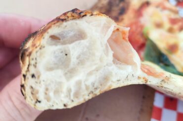 Had this pizza in Haarlem, Netherlands. Nice soft open crumb, just a tad too charred at some spots. But overall good.