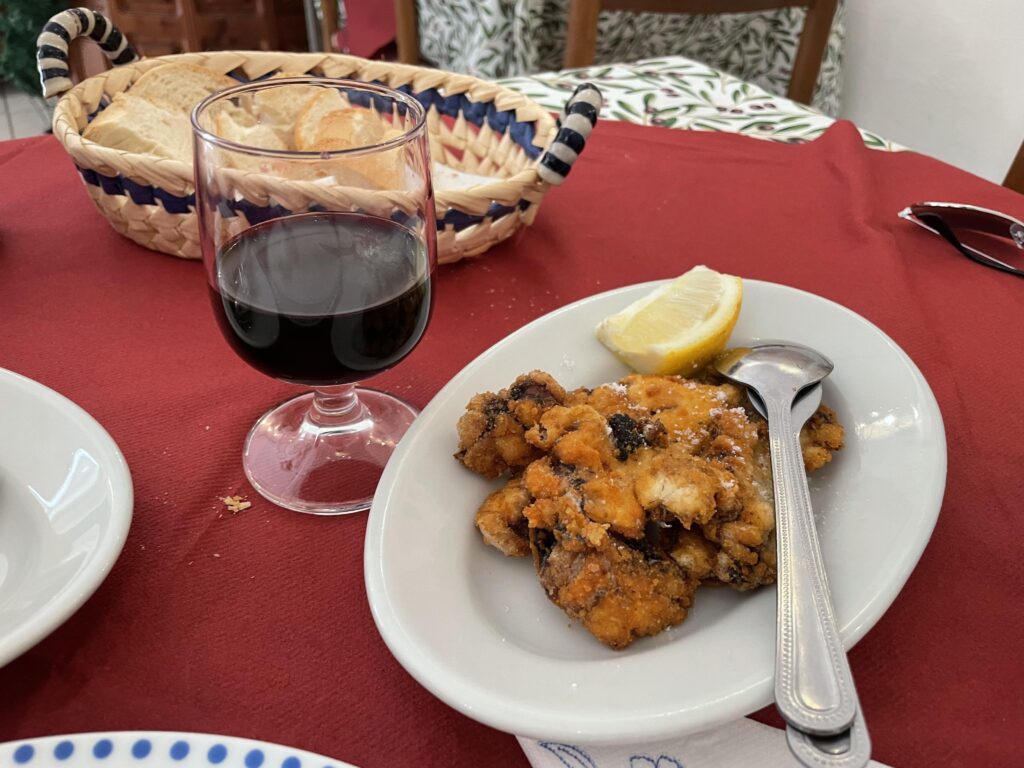 Cervella fritte at ristorante “Mangio da Nonna” - Sassari