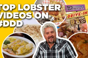 Top 5 Craziest #DDD Lobster Videos with Guy Fieri | Diners, Drive-Ins and Dives | Food Network