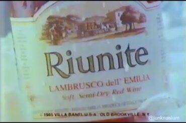"Drink Riunite Wine With Every Meal" Fun 1986 Wine Commercial Jingle