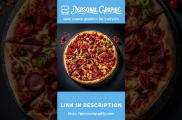 Download Free Tasty Italian Pizza On Dark Background Top View Image. #shorts