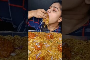 Spicy Chow Mein With Manchurian Eating Challenge | Unlimited Chowmin Eating #shorts #foodchallenge