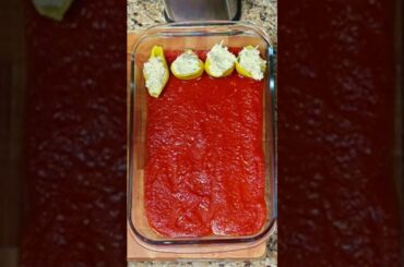 #shorts Jumbo Stuffed Shells... The Classic Three Cheese Italian Recipe in Tangy Tomato Sauce