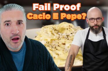 Italian Chef React to Binging with Babish Cacio e Pepe No Fail Recipe