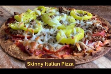 Delicious and Healthy Delight of Skinny Italian Pizza  #Skinny #Pizza #Italian #Food #RestaurantCafe