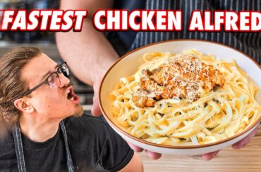 Making Chicken Alfredo Faster Than A Restaurant | But Faster