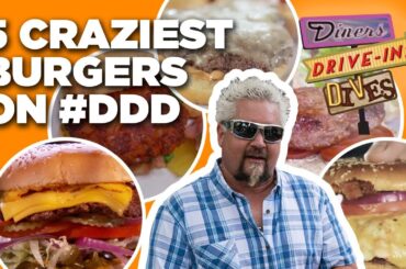Top 5 Most-INSANE Burgers Guy Fieri Has Tried on Diners, Drive-Ins and Dives | Food Network