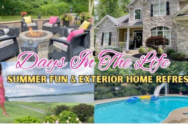 DAY IN THE LIFE |  Before & After My Home Exterior Refresh | Summer Pasta Salad Recipe