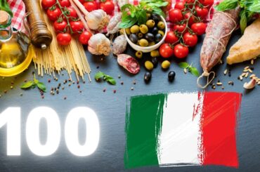 100 Italian words - FOOD (vocabulary) - Italian words with food in pictures