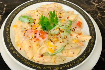 Creamy & Cheesy White Sauce Pasta Recipe | Italian Cuisine #deliciousfood
