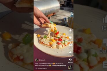 Viral 2 minute pizza hack #shorts #cooking #food