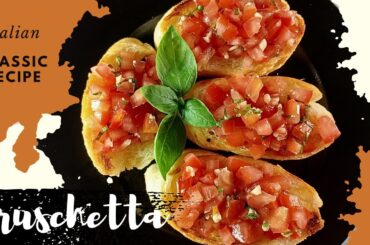 Classic Italian Bruschetta recipe How to make Bruschetta Easy Appetiser italian starter recipe.