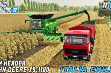 Sunflower Harvest: Utilizing a JOHN DEERE Combine with a 12m Header | Italian Farm | FS 22 | ep #69
