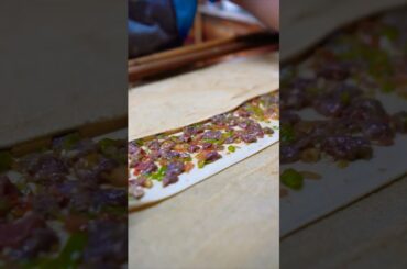 Turkish Pide Pizza in Wood Fired Oven #pizzatime #gourmet