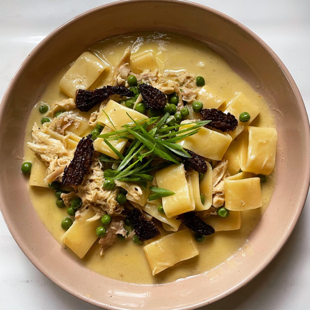 Calamarata, Braised Rabbit and Morel Mushrooms