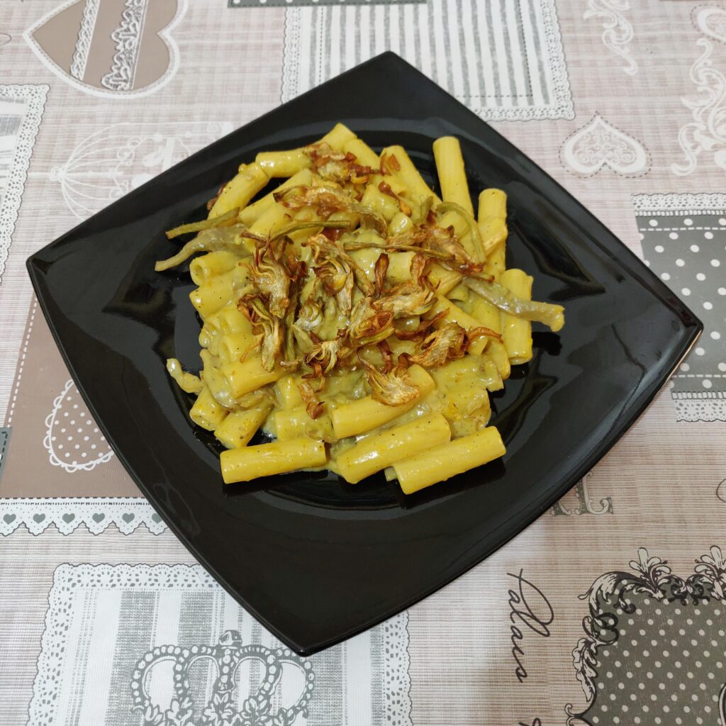 Carbonara con i carciofi