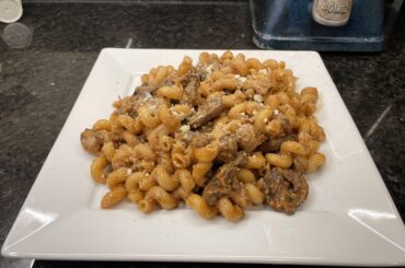 Last night’s mushroom cavatappi
