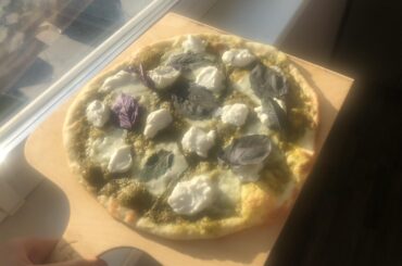 Not sure if it is truly Italian, but roman with pesto, mozzarella, and ricotta