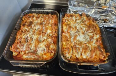 Stuffed shells with hot italian sausage