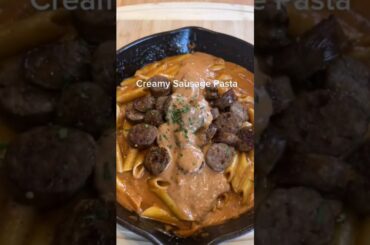 Creamy sausage pasta! Yes please! #recipe #food #cooking #easy