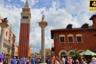 Italy Pavilion EPCOT - Summer  Afternoon 2023 in 4K Food and Wine Festival    Walt Disney World, FL