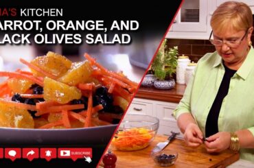 Carrot, Orange, and Black Olives Salad