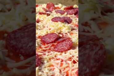 Giant Pizza cooked On Coals! Cooking Show In Nature