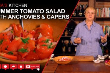 Summer Tomato Salad with Anchovies & Capers