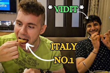 Italian no.1 Daniel Vocaturo tries spicy Indian food! ft. Vidit Gujrathi