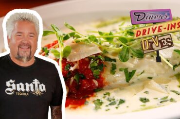 Guy Fieri Eats Colorful Baked Cannelloni | Diners, Drive-Ins and Dives | Food Network