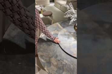 Luxurious Home Furniture of Luxury Marble top Round Dining Table for Villa house Furniture #table