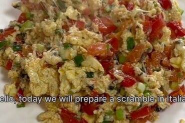 Quick and easy recipe: Italian Scramble with Mozzarella and Tomatoes