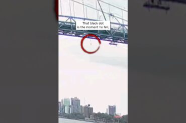 Worker Falls 150 Feet Off Bridge #shorts