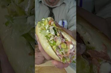 Making the VIRAL Chopped ITALIAN Sandwich In My OFFICE!