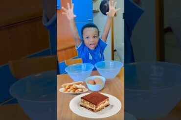 Cute Baby boy Cooking Italian Tiramisu Cake Dessert, Funny baby videos Recipe #cake #tiramisu #baby
